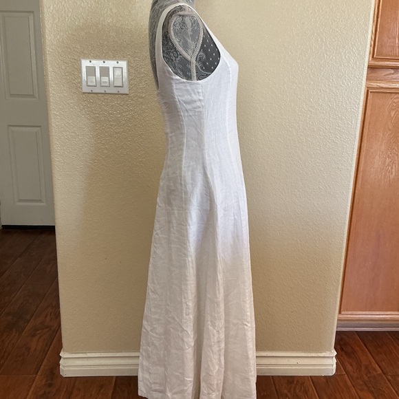 DISSH Milahn White Midi Linen Dress Size US 4 - Picture 5 of 14